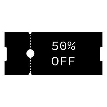 Black Discount Voucher Icons vector, coupon Stock Illustration