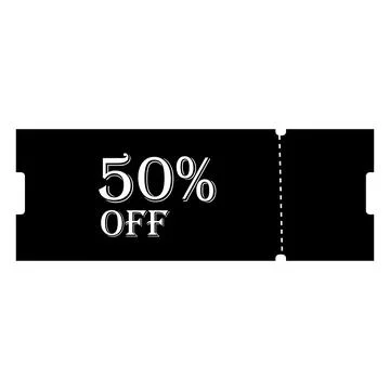 Black Discount Voucher Icons vector, coupon Stock Illustration