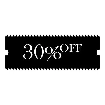 Black Discount Voucher Icons vector, coupon Stock Illustration