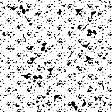 Black Distressed Seamless Grain Texture Overlay. Stock Illustration
