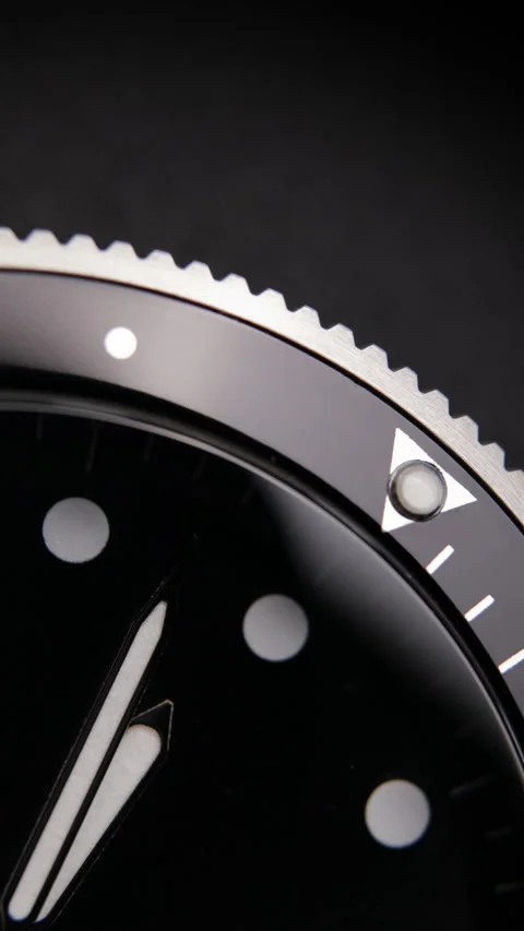 Black diver clock/wristwatch Stock Footage 150984319