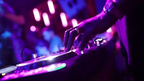 Black DJ desk Stock Footage 232800594