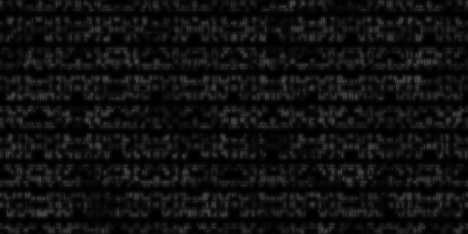 Black Dna Data Code Background. Seamless Science Dna Data Code Output Sequenc Stock Illustration