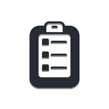 Black To do list or planning icon isolated on white background.  Vector Stock Illustration