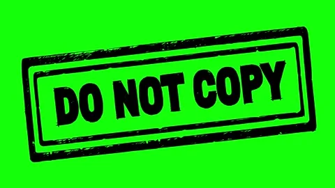 Black do not copy text rubber stamp line boil effect animation Stock Footage 346318337