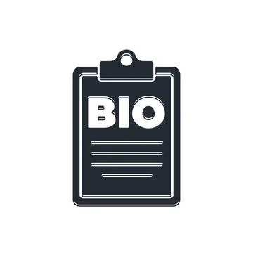 Black Document for bio green healthy food icon isolated on white background.. Illustrazione stock