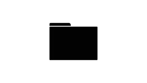 Black Document folder icon isolated on white background. Accounting binder Stock Footage 149984427