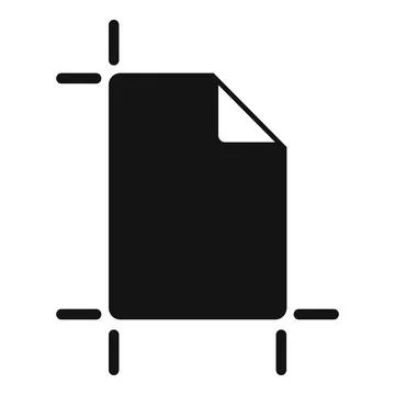 Black document icon with light outline Stock Illustration