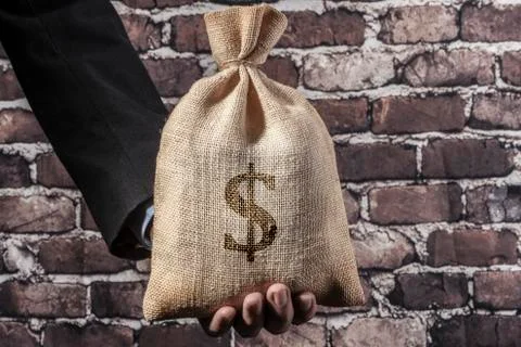 Black Dollar In Hand Stock Photos