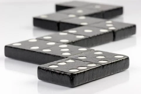 Black Domino bricks Stock Photos