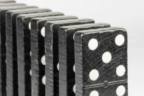 Black Domino bricks Stock Photos