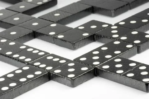 Black Domino bricks Stock Photos