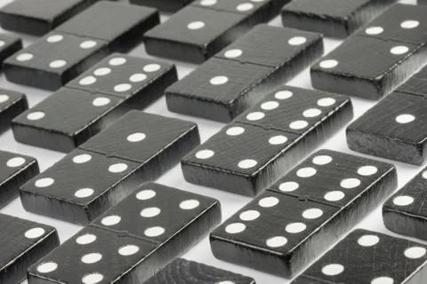 Black Domino bricks Stock Photos