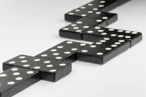 Black Domino bricks Stock Photos