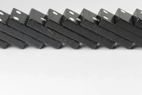 Black Domino bricks Stock Photos