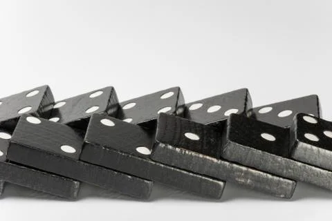 Black Domino bricks Stock Photos