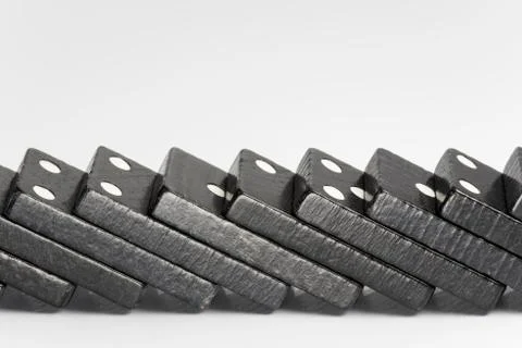 Black Domino bricks Stock Photos