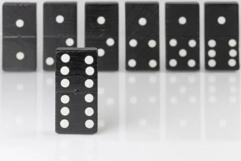 Black Domino bricks Stock Photos