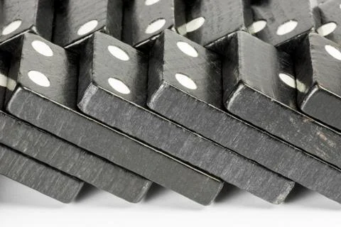 Black Domino bricks Stock Photos