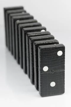 Black Domino bricks Stock Photos