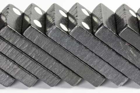 Black Domino bricks Stock Photos