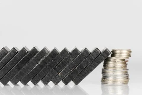 Black Domino bricks Stock Photos