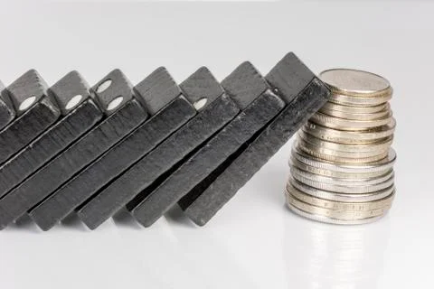 Black Domino bricks Stock Photos