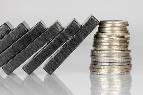 Black Domino bricks Stock Photos