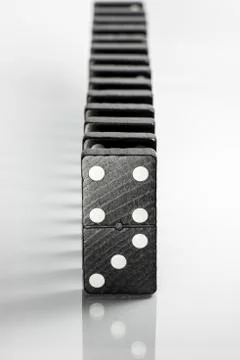 Black Domino bricks Stock Photos
