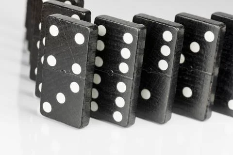 Black Domino bricks Stock Photos