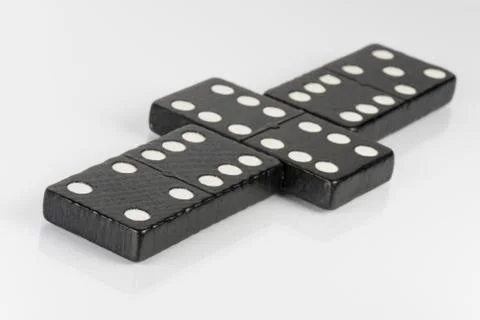 Black Domino bricks Stock Photos