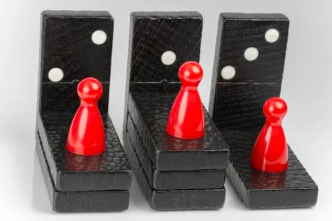 Black Domino bricks Stock Photos