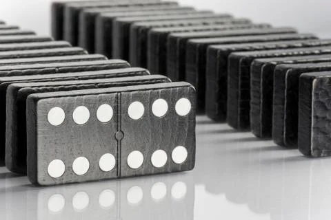 Black Domino bricks Stock Photos