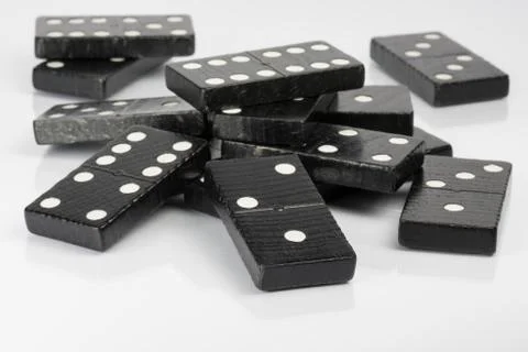 Black Domino bricks Stock Photos