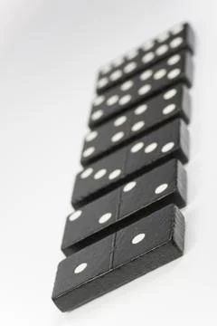 Black Domino bricks Stock Photos