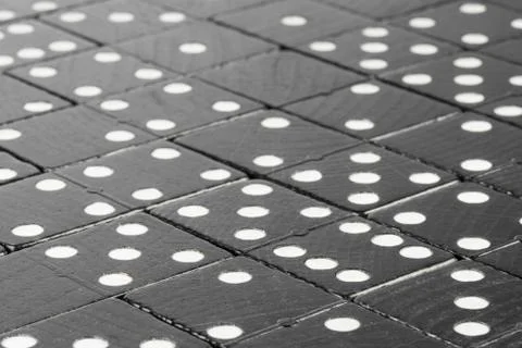 Black Domino bricks Stock Photos