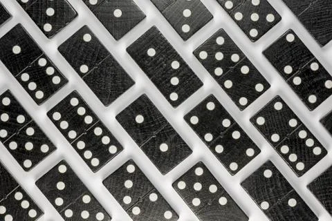 Black Domino bricks Stock Photos