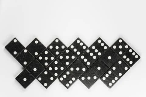 Black Domino bricks Stock Photos