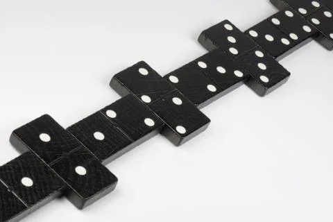 Black Domino bricks Stock Photos