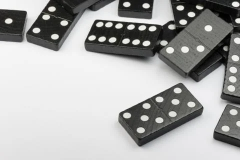 Black Domino bricks Stock Photos