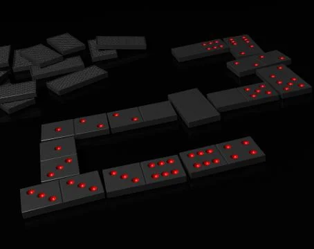Black domino Stock Illustration