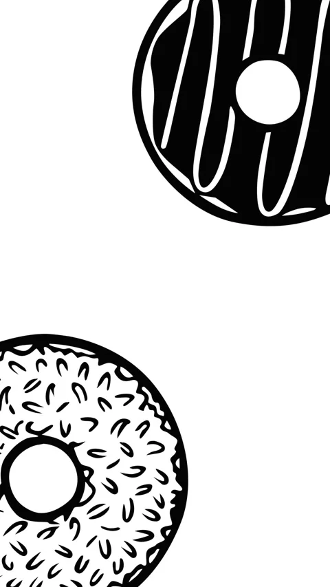 Black Donut Outline Motion on Light Background 库存影片 333818306