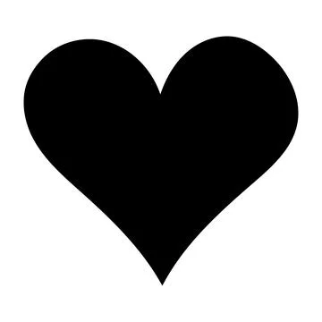 Black doodle heart. Scribble love sign icon. Template for t-shirt, card, in.. Stock Illustration