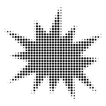 Black Dot Bang Icon 스톡 일러스트
