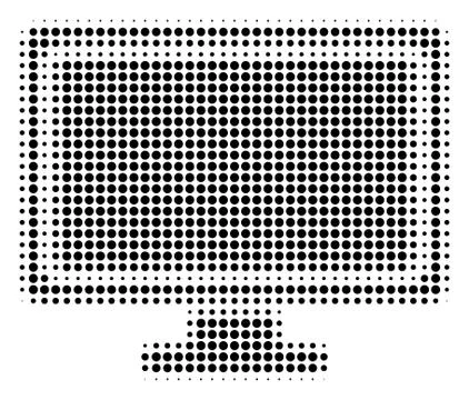Black Dot Computer Display Icon Illustrazione stock
