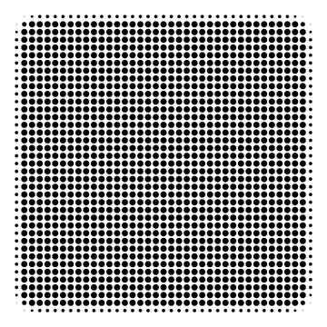 Black Dot Filled Square Icon Illustrazione stock