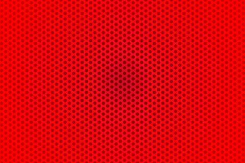 Black Dot Grid  Red Background Optical Pattern with Circular Symmetry Illustrazione stock