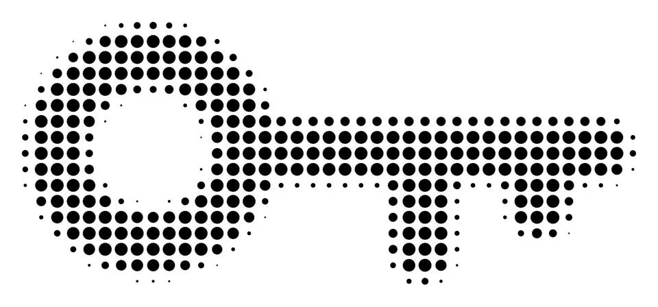 Black Dot Key Icon Stock Illustration