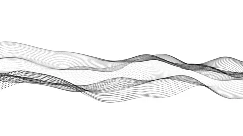 Black dot line wave animation Stock Footage 223087245