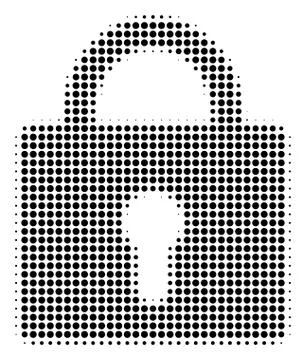 Black Dot Lock Icon Stock Illustration